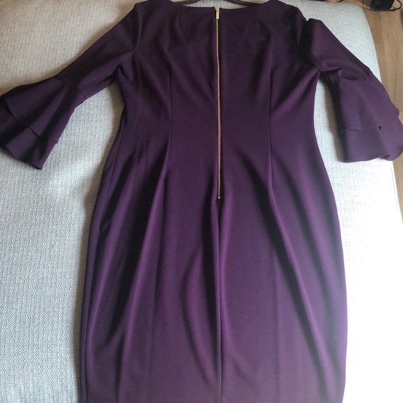 CK Plum Bell-Shaped Sleeved Sheath Dress - Picture 3 of 5
